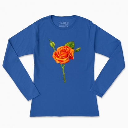 Women's long-sleeved t-shirt "My flower: rose"