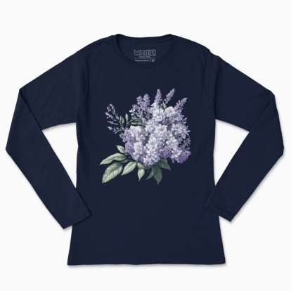 Women's long-sleeved t-shirt "Flowers / Lilac / Lilac bouquet"