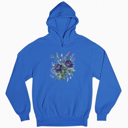 Man's hoodie "A bouquet of wild flowers"