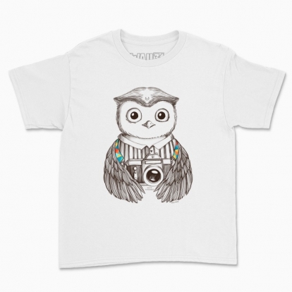 Children's t-shirt "The Owl Photographer"