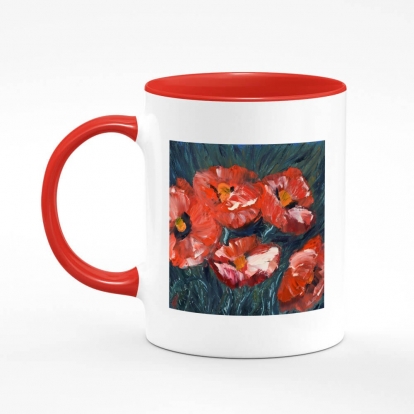 Printed mug "Poppies"