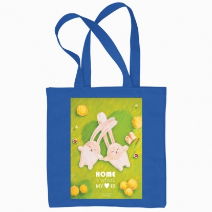 Eco bag "Rabbits. Home is where my heart is"