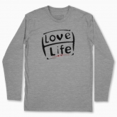 Men's long-sleeved t-shirt "I love life"