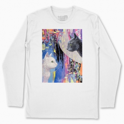 Men's long-sleeved t-shirt "Cats. Day and Night"