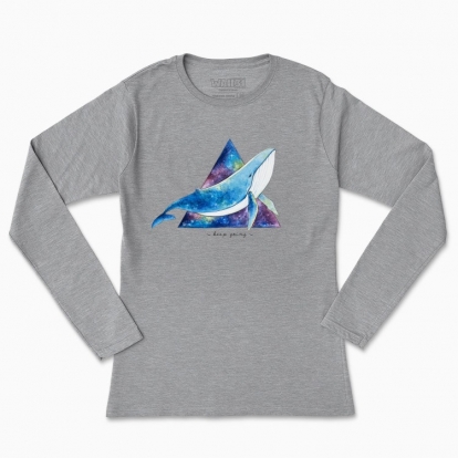 Women's long-sleeved t-shirt "The Whale . Keep going"