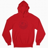 Man's hoodie "Red Guelder Rose"