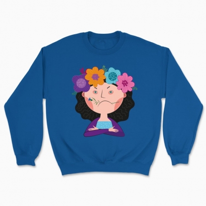 Unisex sweatshirt "The one that eats flowers"