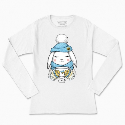 Women's long-sleeved t-shirt "Cute Winter Bunny"