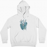 Women hoodie "Lizards in the forest thicket"