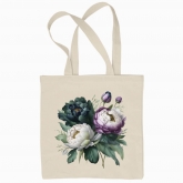 Eco bag "Peonies / Bouquet of peonies / Dramatic bouquet"