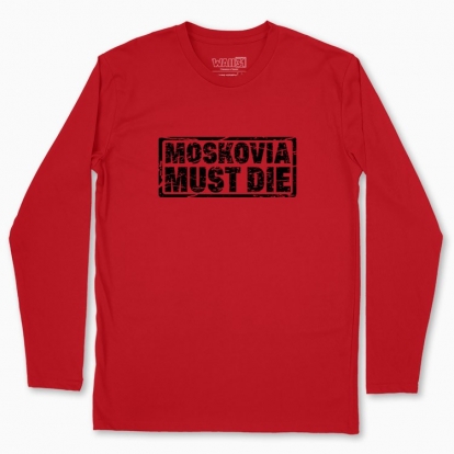 Men's long-sleeved t-shirt "moskovia must die"