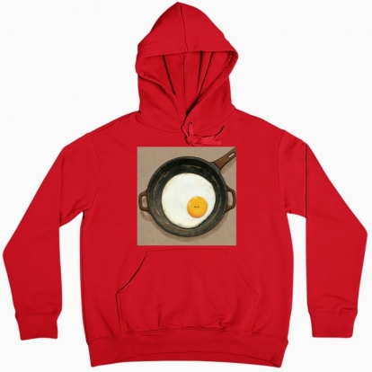 Women hoodie "An egg in a pan"
