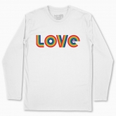 Men's long-sleeved t-shirt "LOVE GLBT rainbow"