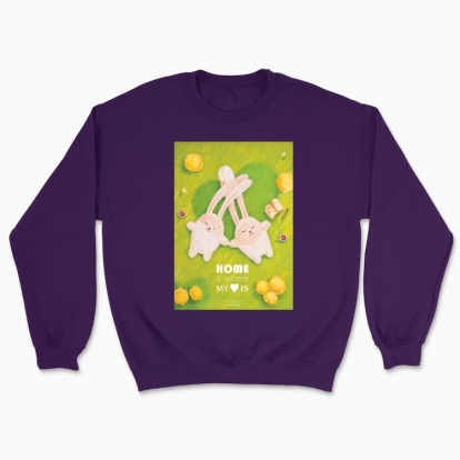 Unisex sweatshirt "Rabbits. Home is where my heart is"