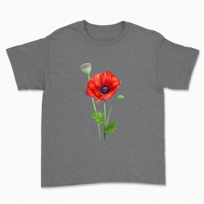 Children's t-shirt "My flower: poppy"