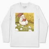 Men's long-sleeved t-shirt "A sheep that reads"