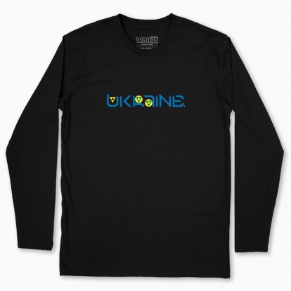 Men's long-sleeved t-shirt "Ukraine (dark background)"