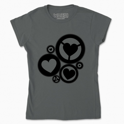 Women's t-shirt "Gears with hearts"