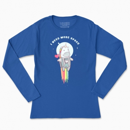 Women's long-sleeved t-shirt "Unicorn astronaut"
