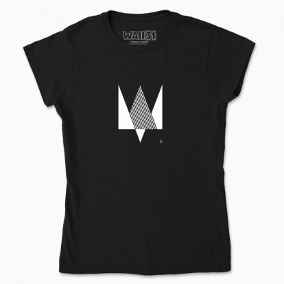 Women's t-shirt "Trident minimalism (white monochrome)"