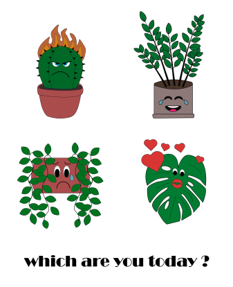 Світшот Unisex "Емоційні рослини"