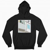 Man's hoodie "Obolon balkony"