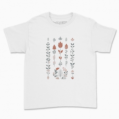 Дитяча футболка "Квіти Мінімалізм Хюгге #3 / Принт в скандинавському стилі"