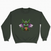 Unisex sweatshirt "a green dragon"