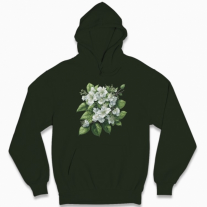 Man's hoodie "Flowers / Apple blossom / Bouquet of apple blossom"
