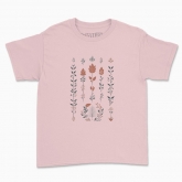 Children's t-shirt "Flowers Minimalism Hygge #3 / Scandinavian style print"