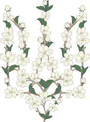 Світшот Unisex "Тризуб з квітів"