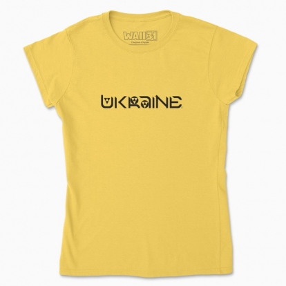 Women's t-shirt "Ukraine (black monochrome)"
