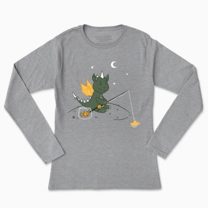 Women's long-sleeved t-shirt "Fisherman Dragon"