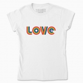 Women's t-shirt "LOVE GLBT rainbow"
