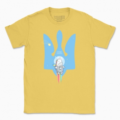 Men's t-shirt "Trident with Unicorn. Glory to Ukraine"