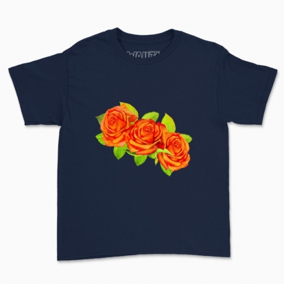 Children's t-shirt "Wreath: Orange roses"