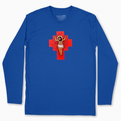 Men's long-sleeved t-shirt "Blooming cross"