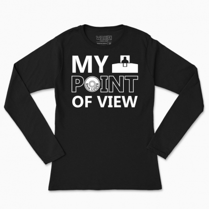 Women's long-sleeved t-shirt "MY POINT OF VIEW"