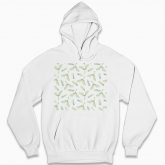 Man's hoodie "Green maple seeds"