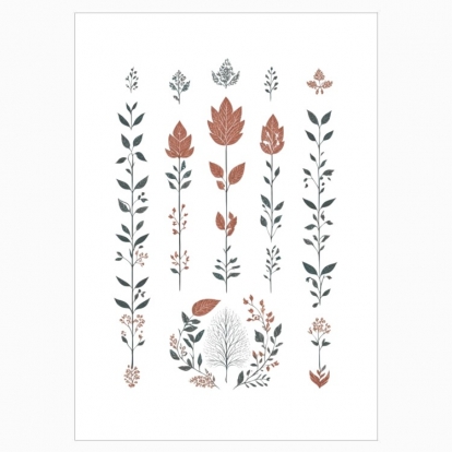 Постер "Квіти Мінімалізм Хюгге #3 / Принт в скандинавському стилі"