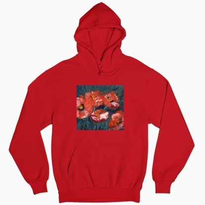 Man's hoodie "Poppies"