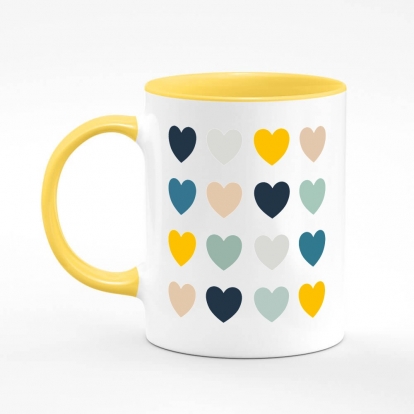 Printed mug "Hearts"