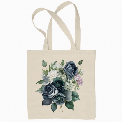 Eco bag "A bouquet of dark flowers"