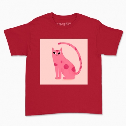 Дитяча футболка "Рожевий кіт"