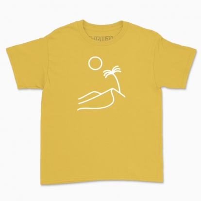 Дитяча футболка "пальма, сонце, гори"