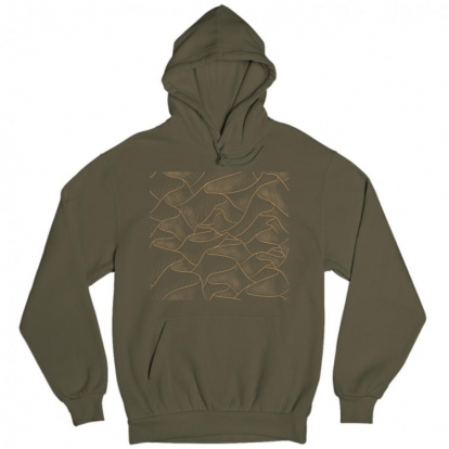 Man's hoodie "Dune. Mountain landscape"