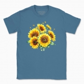 Men's t-shirt "Bouquet of Sunflowers in Watercolor"