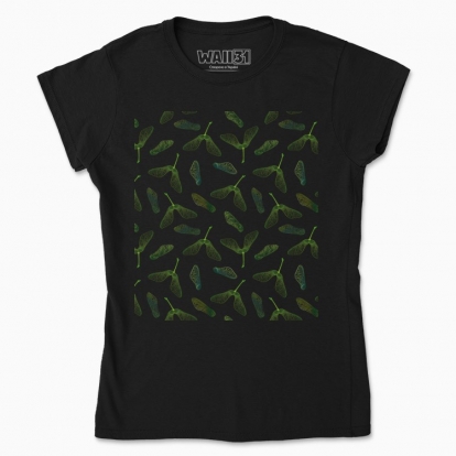 Women's t-shirt "Green maple seeds"