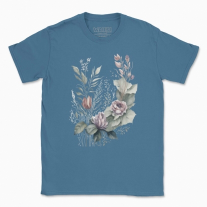 Men's t-shirt "A bouquet of watercolor flowers"
