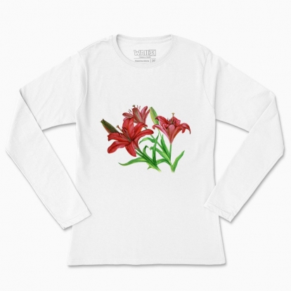 Women's long-sleeved t-shirt "Botany: Lily flowers"